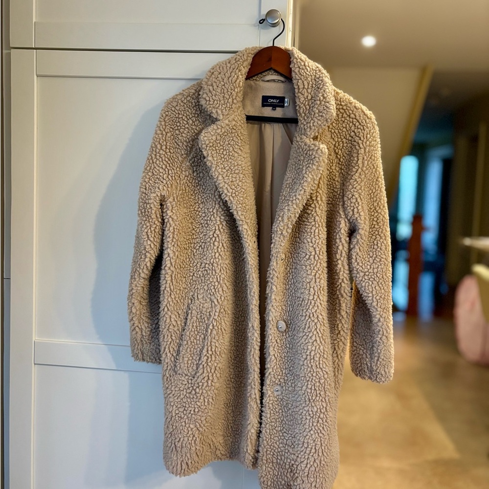 Only Tan Fall Teddy Jacket - Picture 2 of 10
